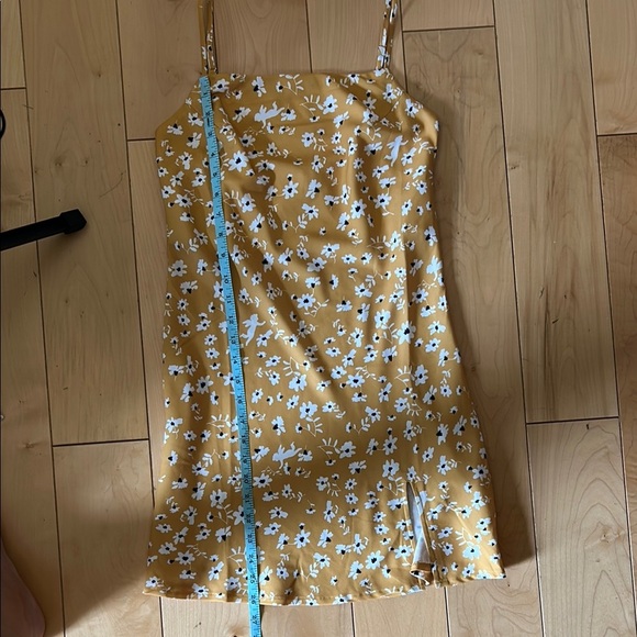 Princess Polly Dawson Slip Mini Dress Mustard Floral Dress - Picture 7 of 12